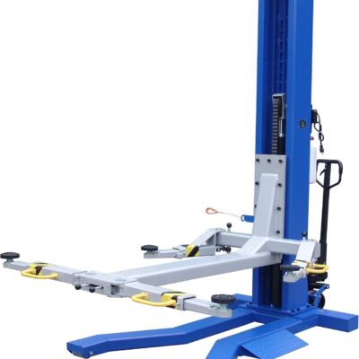 Ideal Mobile Single Column Automotive Lift- 6000lb Capacity Blue/Gray MSC-6KLP